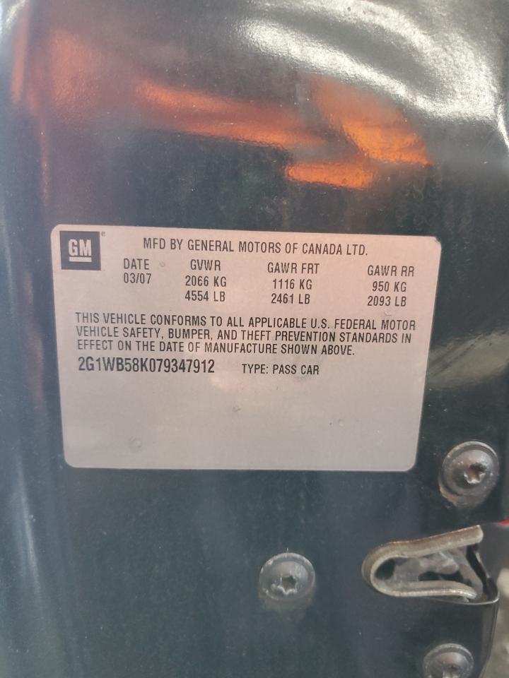 2G1WB58K079347912 2007 Chevrolet Impala Ls