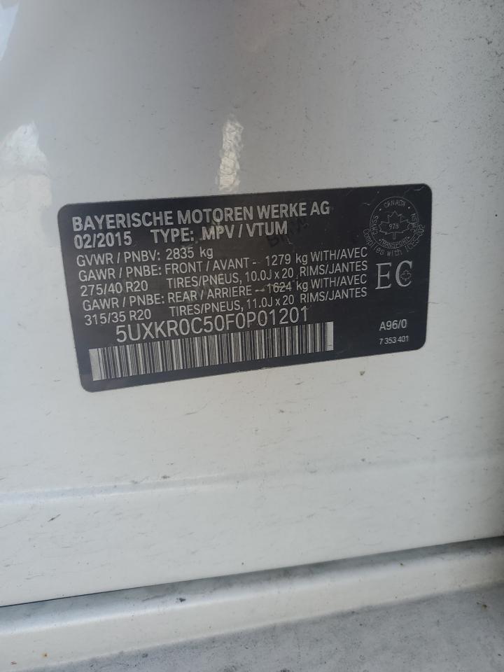 5UXKR0C50F0P01201 2015 BMW X5 xDrive35I