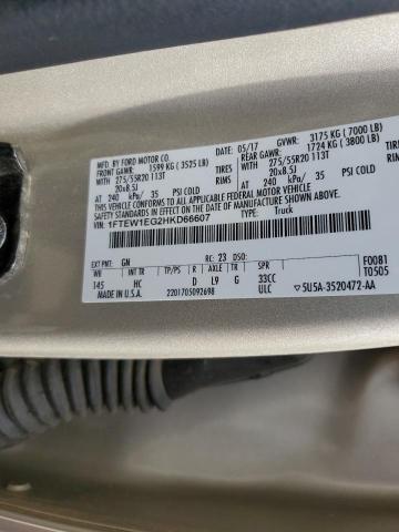 2017 FORD F150 SUPER - 1FTEW1EG2HKD66607
