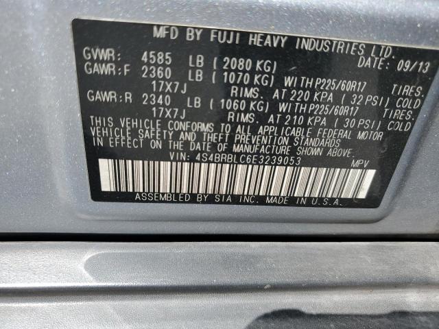 2014 Subaru Outback 2.5I Limited VIN: 4S4BRBLC6E3239053 Lot: 57880424