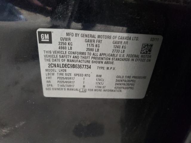 2011 Chevrolet Equinox Lt VIN: 2CNALDEC9B6367734 Lot: 59986734