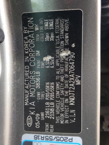 2010 Kia Soul + VIN: KNDJT2A2XA7064790 Lot: 57029854