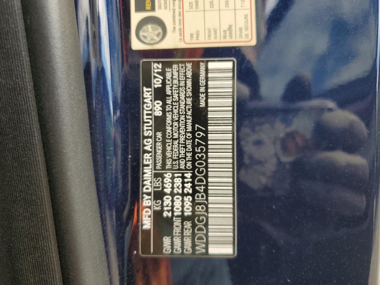 WDDGJ8JB4DG035797 2013 Mercedes-Benz C 350 4Matic