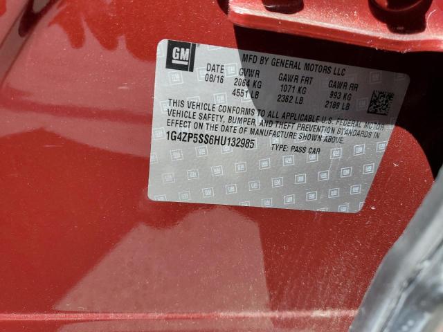 2017 Buick Lacrosse Essence VIN: 1G4ZP5SS6HU132985 Lot: 57068374