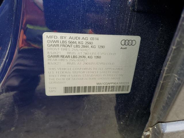 2014 Audi Sq5 Premium Plus VIN: WA1CGAFP9EA103223 Lot: 57399104