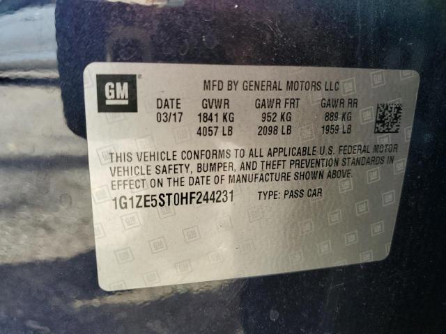 2017 CHEVROLET MALIBU LT - 1G1ZE5ST0HF244231