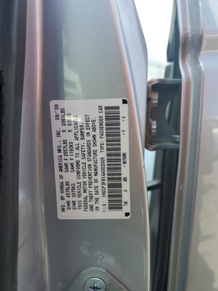 1HGCP3F81AA002005 2010 Honda Accord Exl