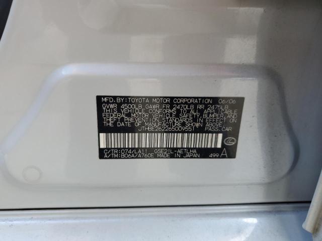 2006 Lexus Is 350 VIN: JTHBE262265009551 Lot: 59690084