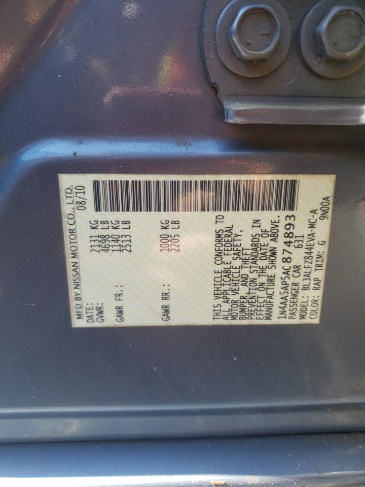 1N4AA5AP5AC874893 2010 Nissan Maxima S