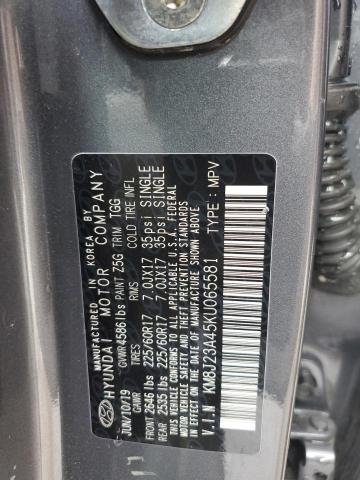 2019 Hyundai Tucson Se VIN: KM8J23A45KU065581 Lot: 57888104