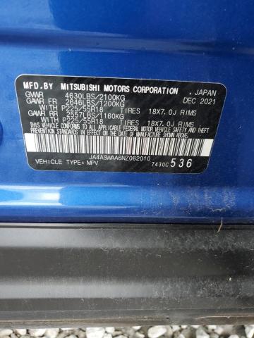 2022 Mitsubishi Eclipse Cross Se VIN: JA4ASWAA6NZ062010 Lot: 59683554