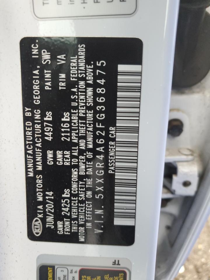 5XXGR4A62FG368475 2015 Kia Optima Sx