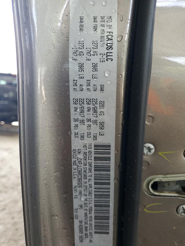 1C4PJLCB0KD360326 2019 Jeep Cherokee Latitude