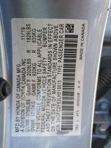 2HGFC2F63LH518615 Honda Civic LX 12