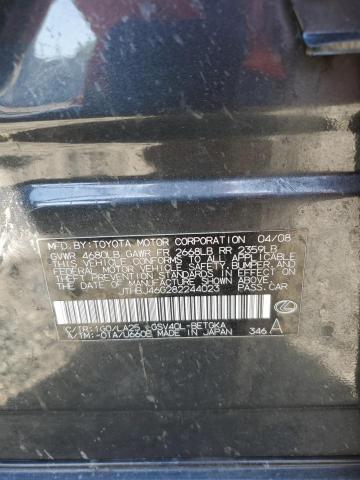 2008 Lexus Es 350 VIN: JTHBJ46G282244023 Lot: 58983674