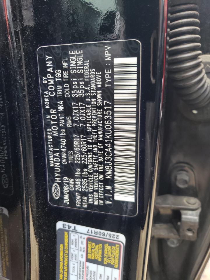 KM8J3CA41KU063517 2019 Hyundai Tucson Limited