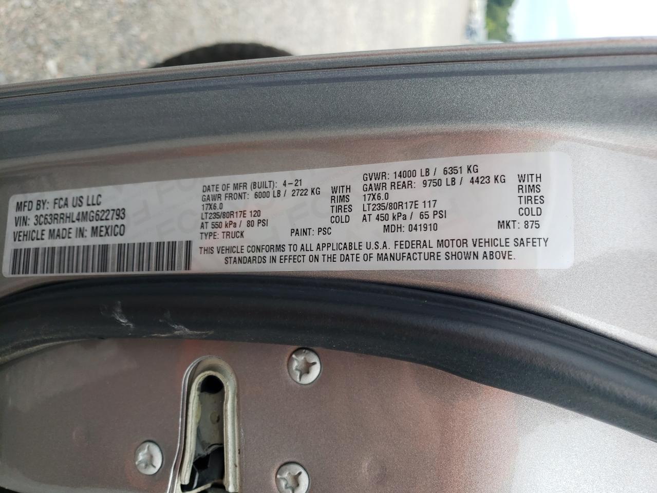 3C63RRHL4MG622793 2021 Ram 3500 Big Horn