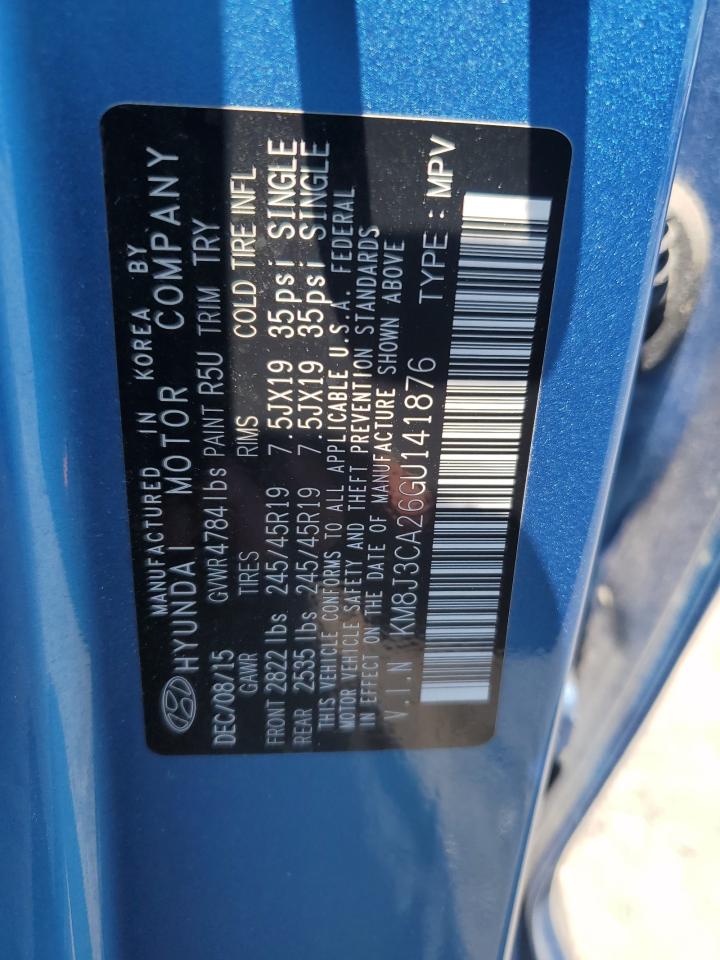 KM8J3CA26GU141876 2016 Hyundai Tucson Limited