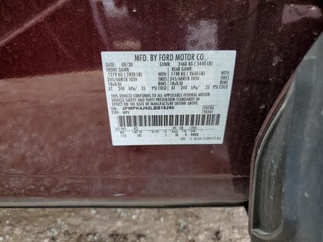 2020 FORD EDGE SEL - 2FMPK4J92LBB18286
