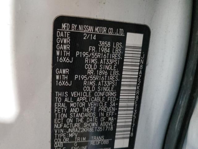 2014 Nissan Cube S VIN: JN8AZ2KR8ET351718 Lot: 61019154