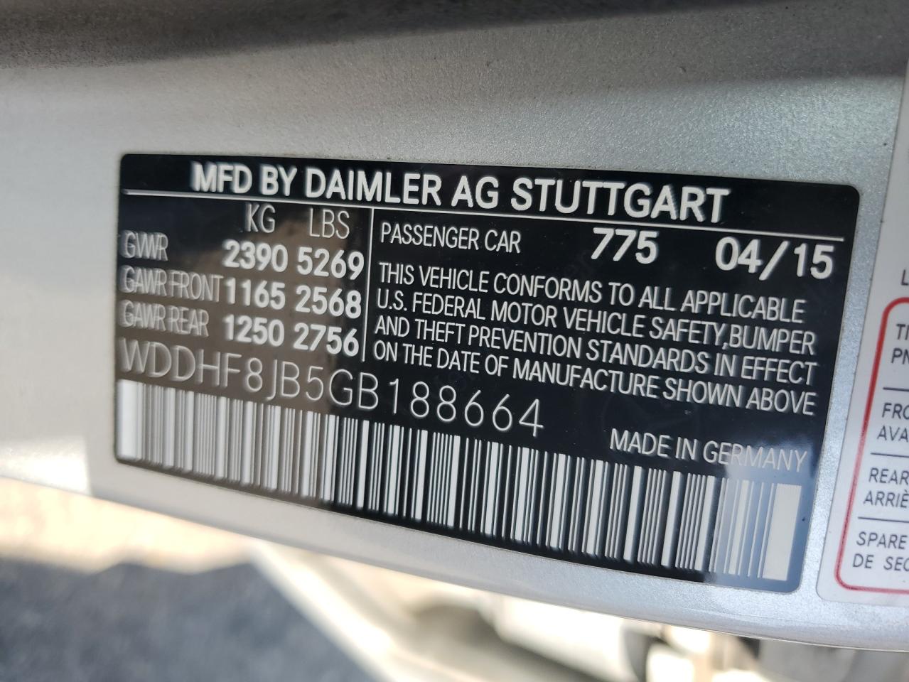 WDDHF8JB5GB188664 2016 Mercedes-Benz E 350 4Matic