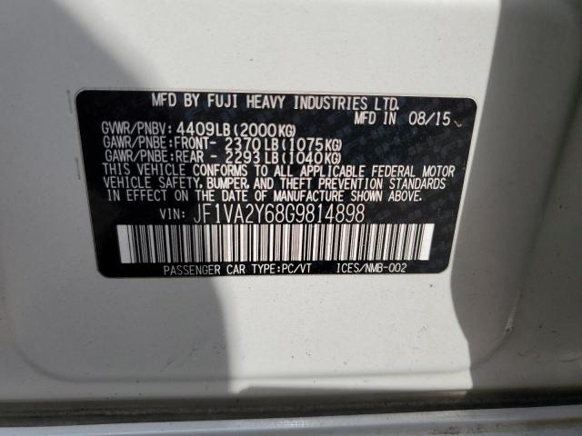 2016 Subaru Wrx Sti Limited VIN: JF1VA2Y68G9814898 Lot: 58558174