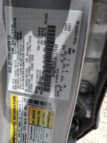 VIN 3FA6P0LU7JR127940 2018 Ford Fusion, Se Hybrid no.13