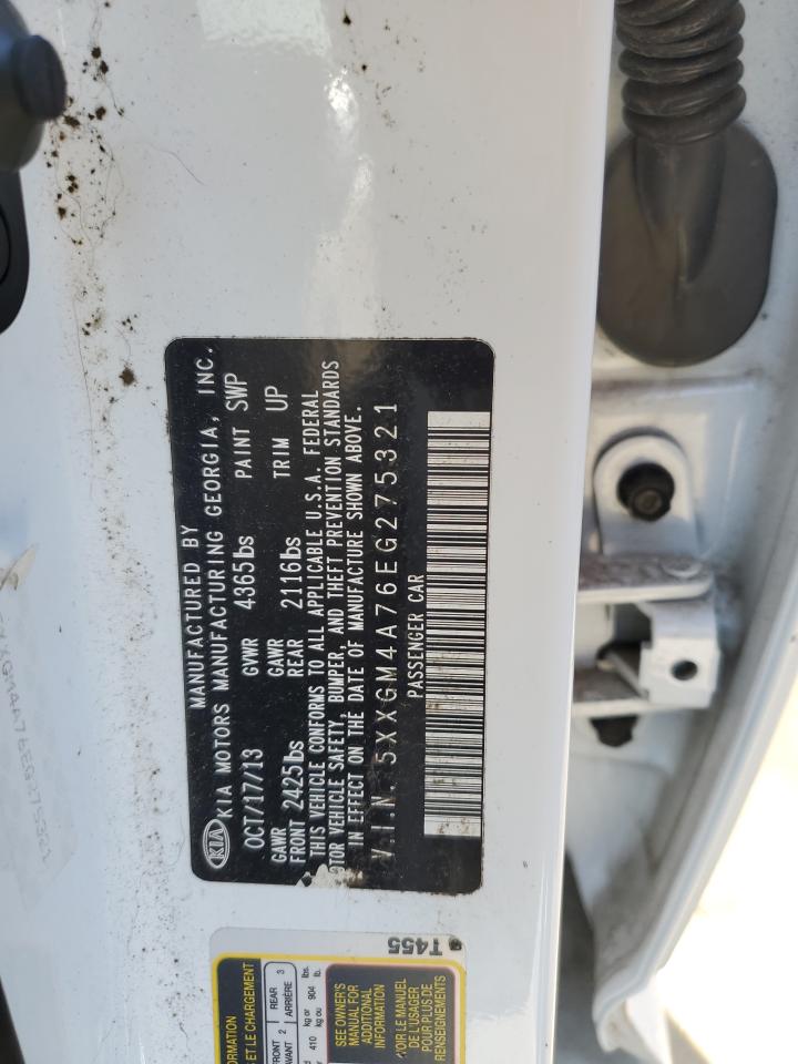 5XXGM4A76EG275321 2014 Kia Optima Lx