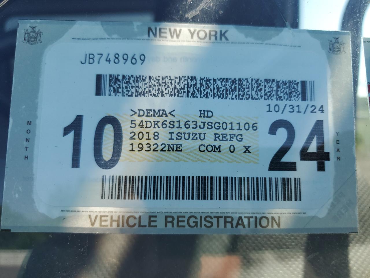 54DK6S163JSG01106 2018 Isuzu Ftr