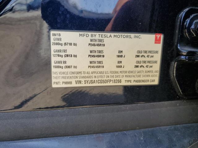 2013 Tesla Model S VIN: 5YJSA1CG5DFP18266 Lot: 57887824