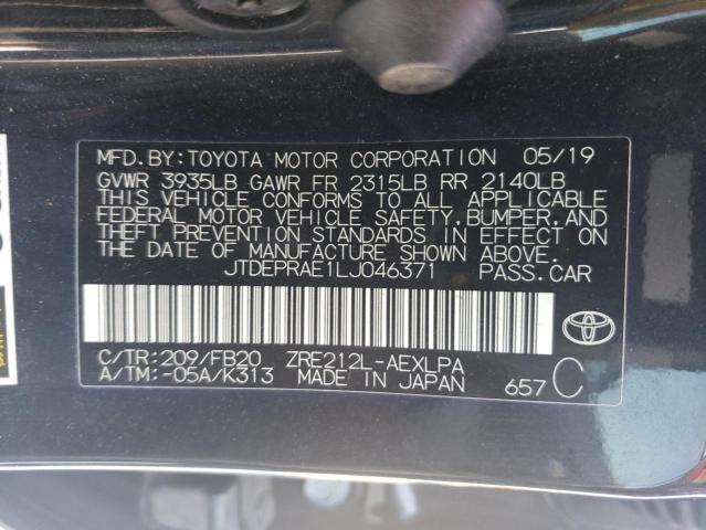 2020 TOYOTA COROLLA LE - JTDEPRAE1LJ046371