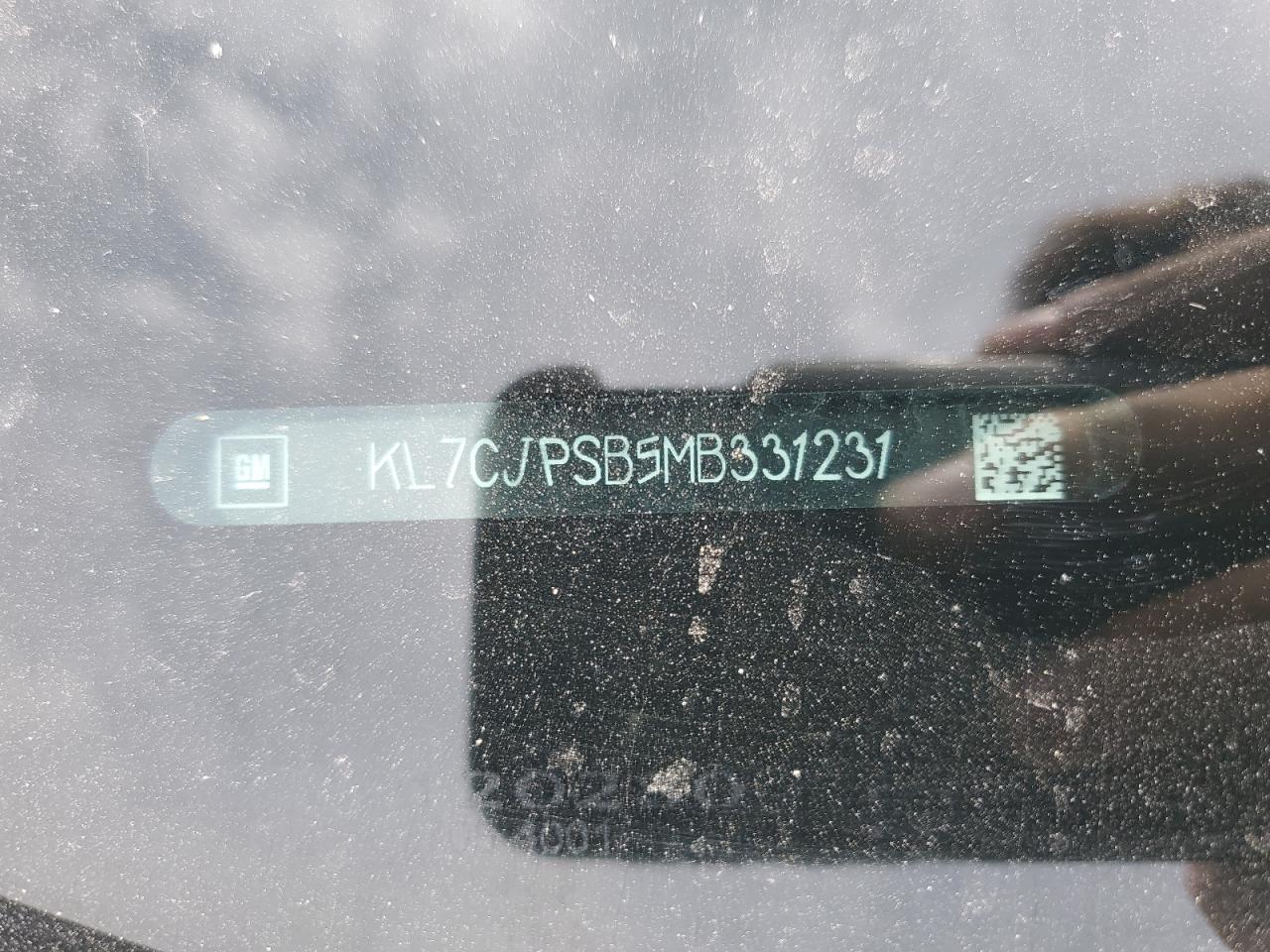 KL7CJPSB5MB331231 2021 Chevrolet Trax 1Lt