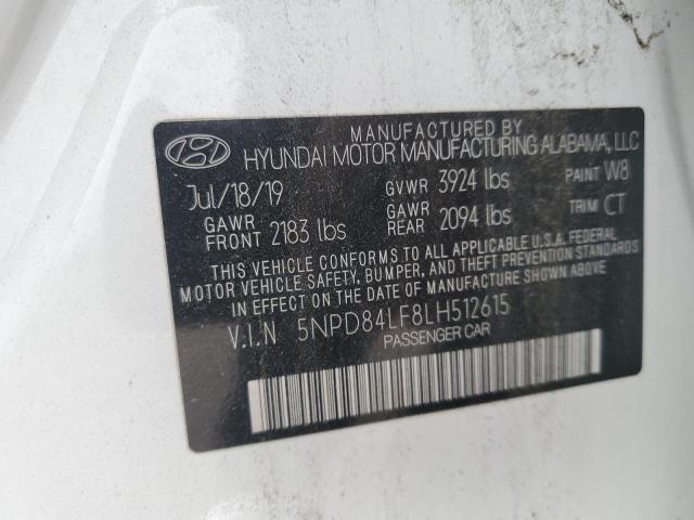 5NPD84LF8LH512615 2020 Hyundai Elantra Sel