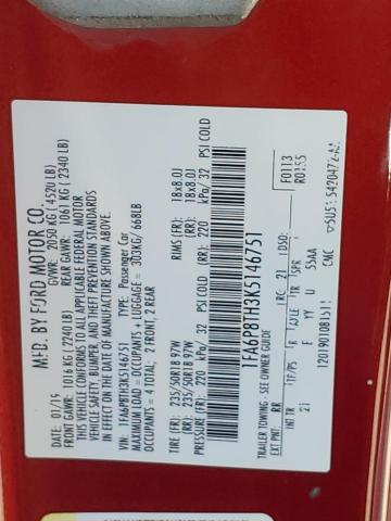 2019 Ford Mustang VIN: 1FA6P8TH3K5146751 Lot: 58011574