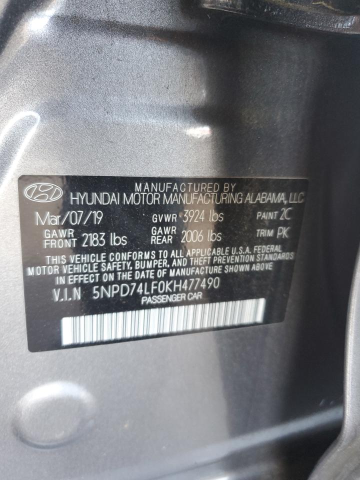 5NPD74LF0KH477490 2019 Hyundai Elantra Se