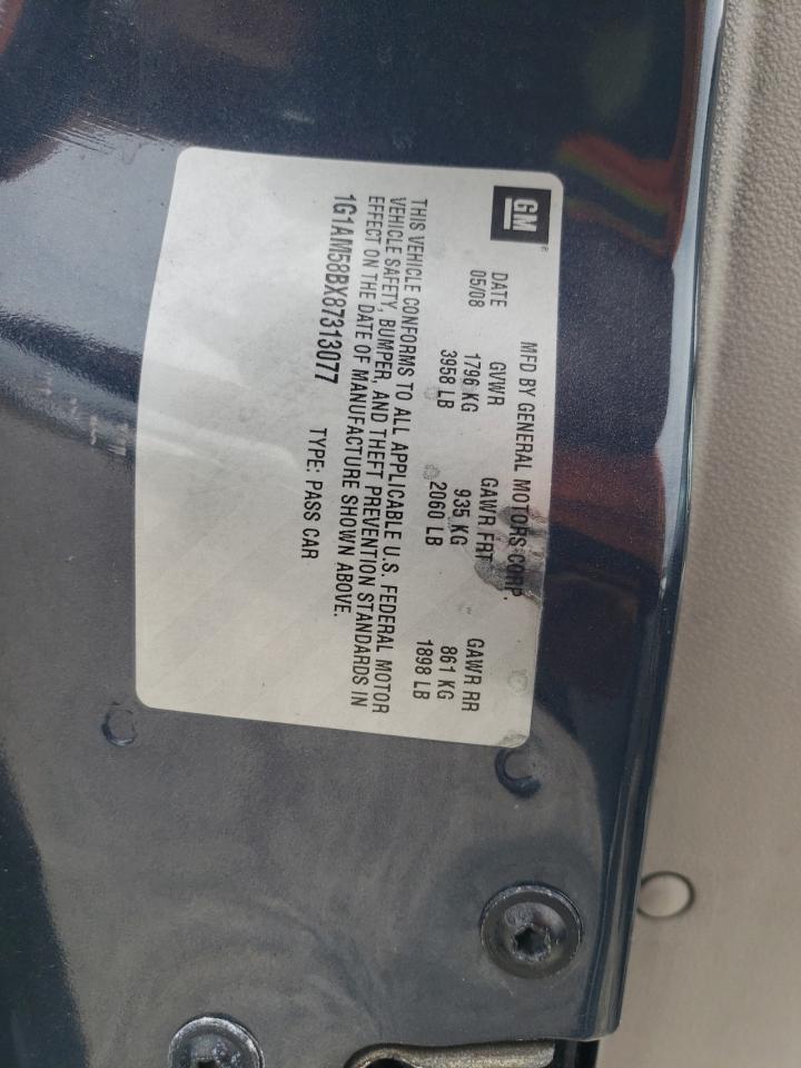 1G1AM58BX87313077 2008 Chevrolet Cobalt Sport