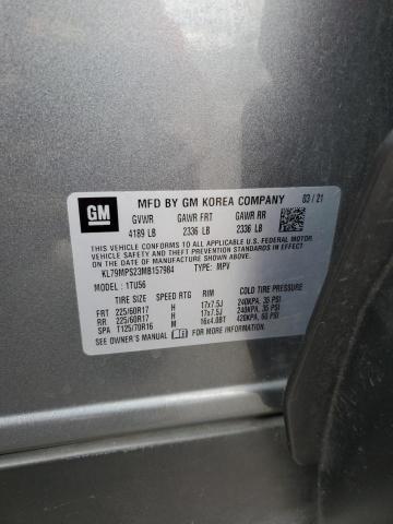 2021 Chevrolet Trailblazer Lt VIN: KL79MPS23MB157984 Lot: 58138814