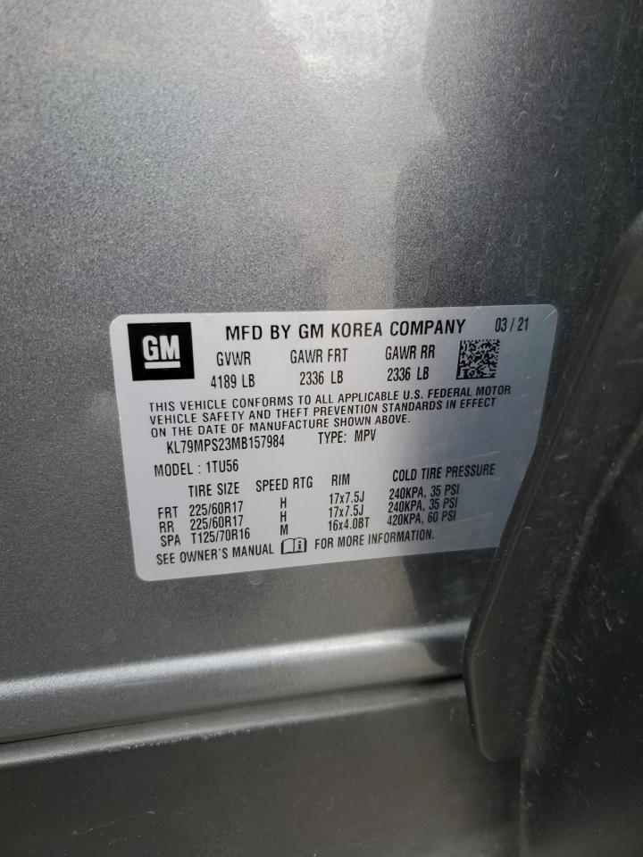 KL79MPS23MB157984 2021 Chevrolet Trailblazer Lt