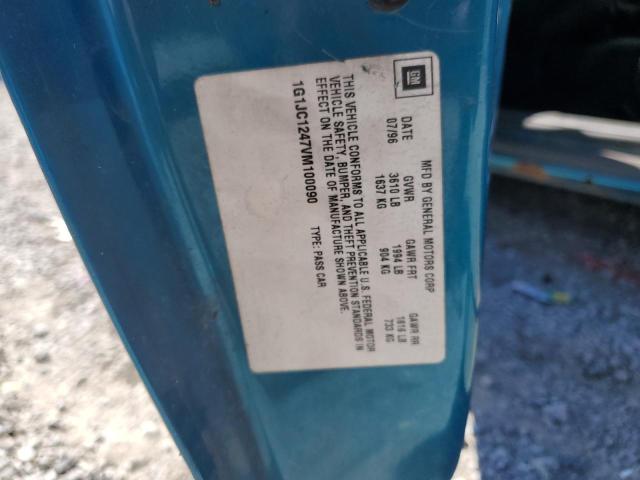 1997 Chevrolet Cavalier Base VIN: 1G1JC1247VM100090 Lot: 59061704