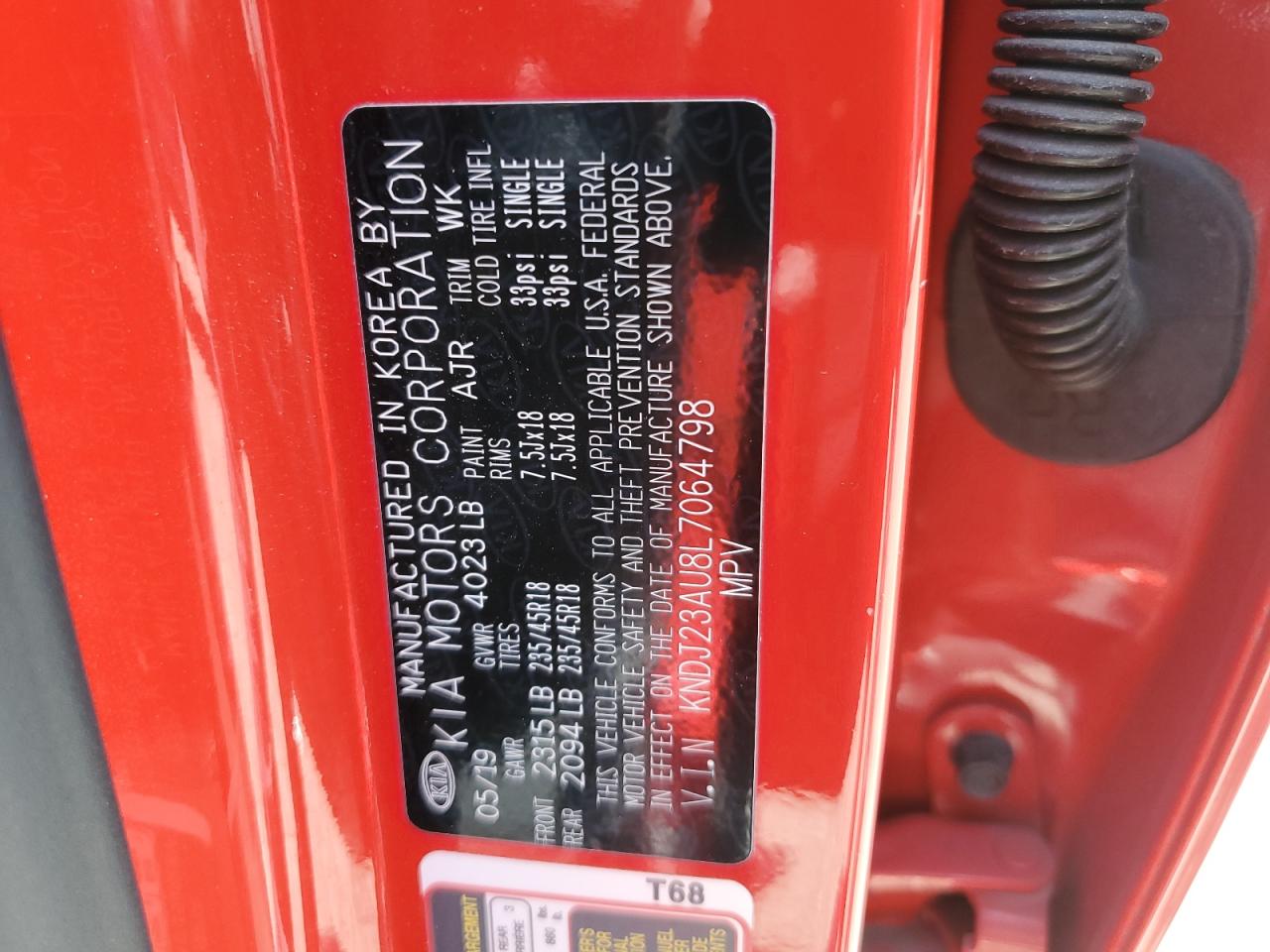 KNDJ23AU8L7064798 2020 Kia Soul Lx