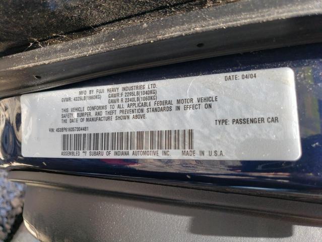 2005 Subaru Legacy 2.5I VIN: 4S3BP616357304481 Lot: 58120594