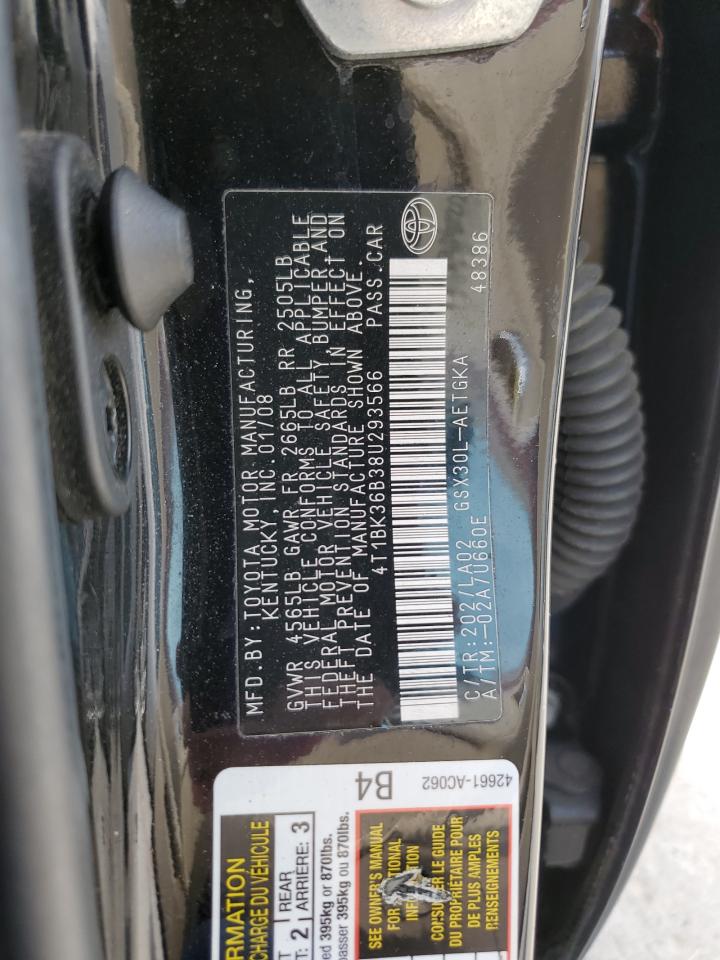 4T1BK36B38U293566 2008 Toyota Avalon Xl