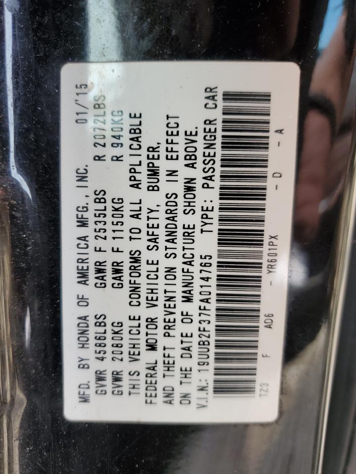 19UUB2F37FA014765 2015 Acura Tlx