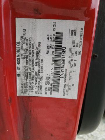 2006 Ford Focus Zx3 VIN: 1FAFP31NX6W162893 Lot: 60417604