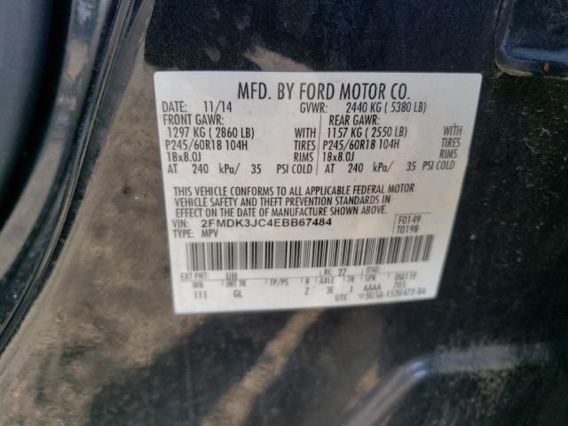 2FMDK3JC4EBB67484 2014 Ford Edge Sel