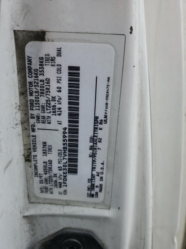 1FDKE30L7VHB55994 1997 Ford Econoline E350 Cutaway Van