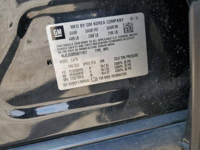 2016 Buick Encore VIN: KL4CJGSBXGB711621 Lot: 60390604