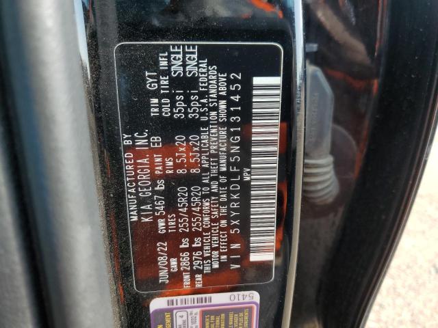 2022 Kia Sorento Sx VIN: 5XYRKDLF5NG131452 Lot: 59134204