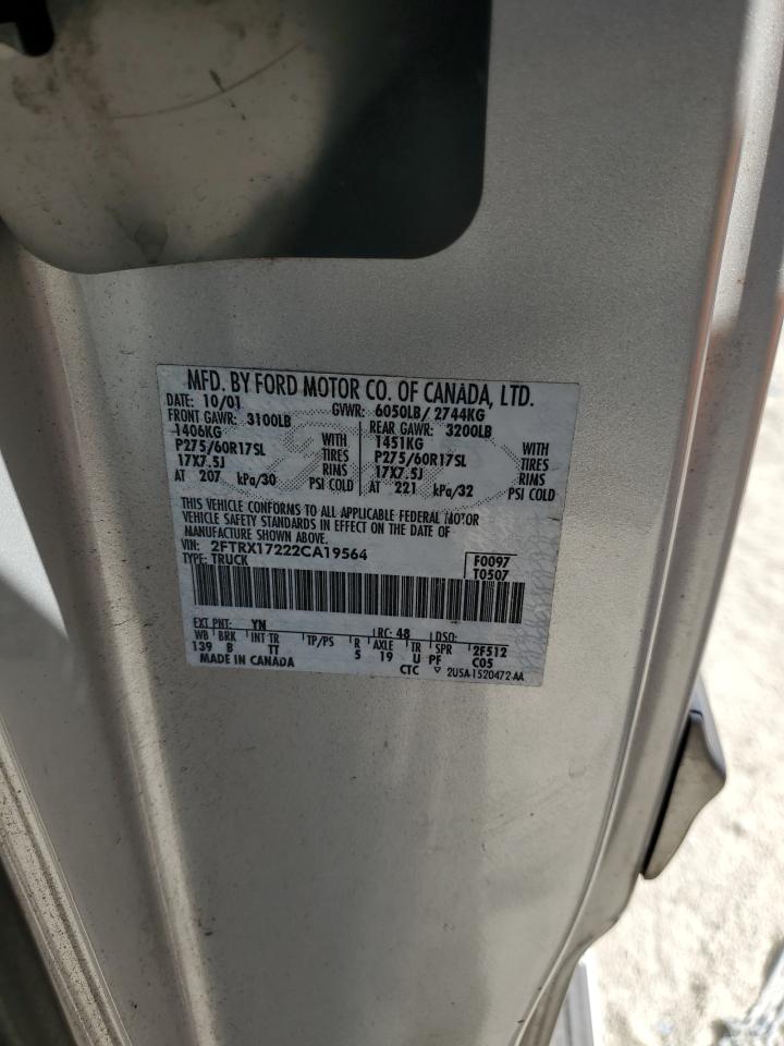 2FTRX17222CA19564 2002 Ford F150