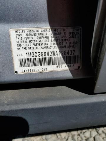 1HGCG5642WA128437 1998 Honda Accord Lx